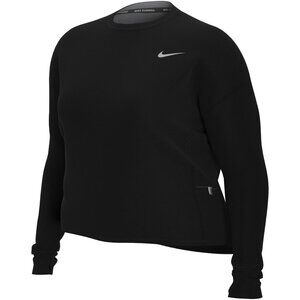 Nike Dri-Fit Element Running Top DJ2553 Black Long Sleeve Crew Neck Women's 1X
